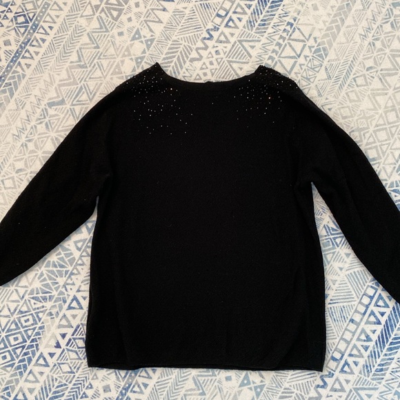 Eileen Fisher Black Sparkly Sweater - Picture 4 of 5